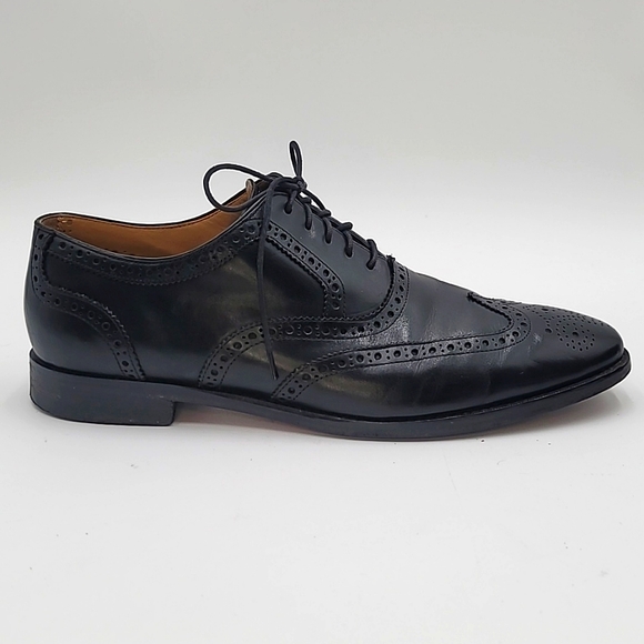 COLE HAAN sz12 Classic Oxford Wingtip Perf Toe Full Brogue Dress Shoe